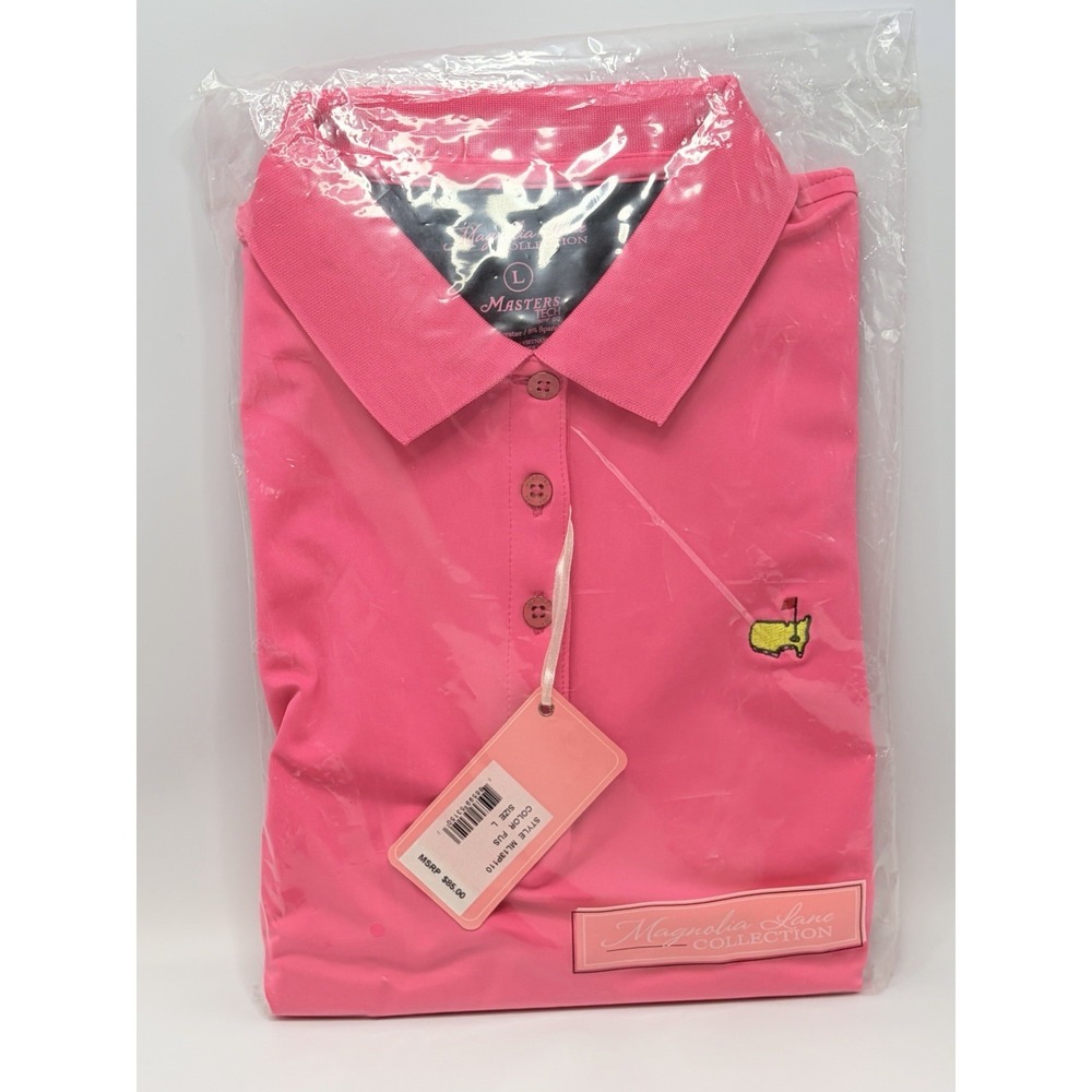 Magnolia Lane Tech Masters Large  Pink Fuchsia Golf Polo Shirt New/ML13P110